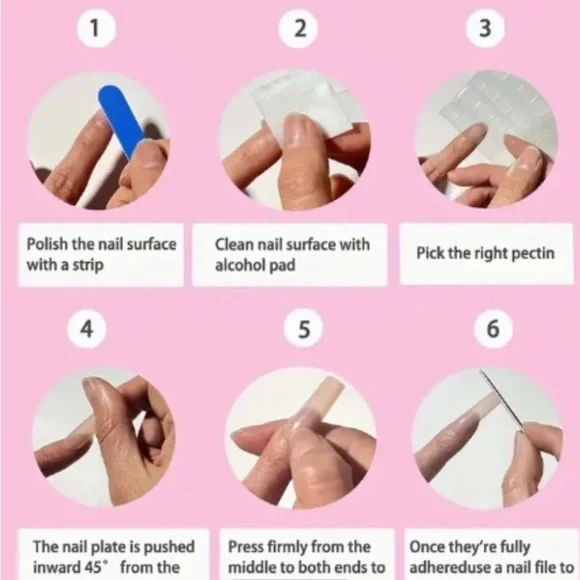 Light Pink Ballet Medium Press-On Nails 24 pieces  New - Picture 3 of 3